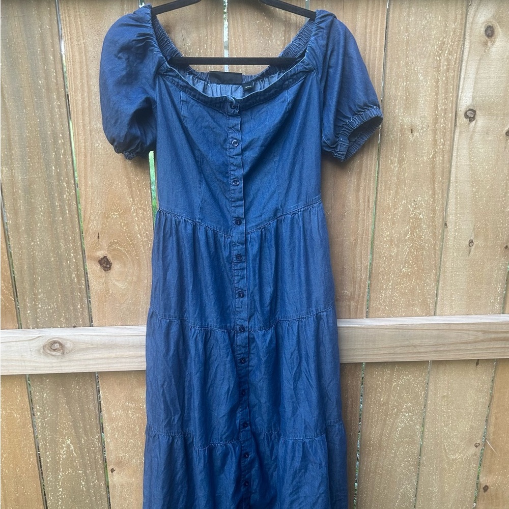 New York & Company Navy Maxi Dress size small